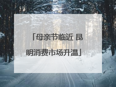 母亲节临近 昆明消费市场升温