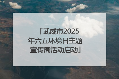 武威市2025年六五环境日主题宣传周活动启动