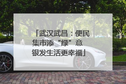 武汉武昌：便民集市添“绿”意 银发生活更幸福