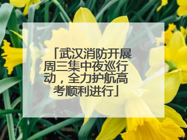 武汉消防开展周三集中夜巡行动，全力护航高考顺利进行