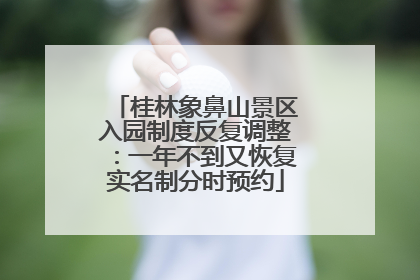 桂林象鼻山景区入园制度反复调整：一年不到又恢复实名制分时预约
