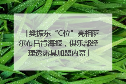 樊振东“C位”亮相萨尔布吕肯海报，俱乐部经理透露其加盟内幕