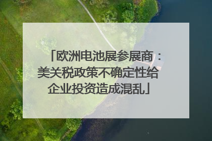 欧洲电池展参展商：美关税政策不确定性给企业投资造成混乱