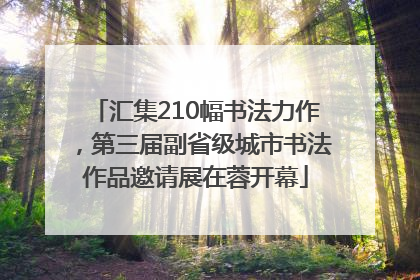 汇集210幅书法力作，第三届副省级城市书法作品邀请展在蓉开幕