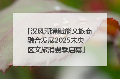 汉风潮涌赋能文旅商融合发展2025未央区文旅消费季启幕