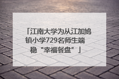 江南大学为从江加鸠镇小学729名师生端稳“幸福餐盘”