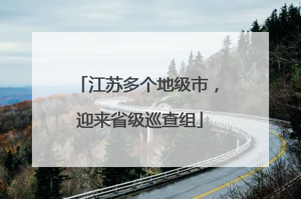 江苏多个地级市，迎来省级巡查组