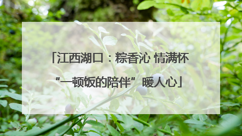 江西湖口：粽香沁 情满怀 “一顿饭的陪伴”暖人心