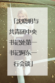 沈晓明与共青团中央书记处第一书记阿东一行会谈