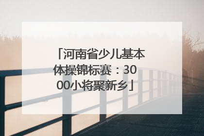 河南省少儿基本体操锦标赛：3000小将聚新乡