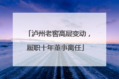泸州老窖高层变动，履职十年董事离任