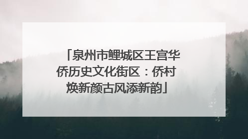 泉州市鲤城区王宫华侨历史文化街区：侨村焕新颜古风添新韵