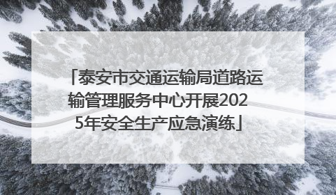 泰安市交通运输局道路运输管理服务中心开展2025年安全生产应急演练