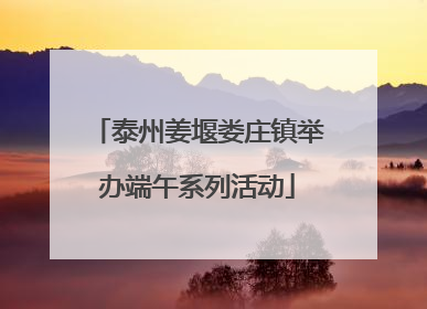 泰州姜堰娄庄镇举办端午系列活动