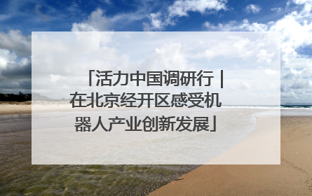 活力中国调研行｜在北京经开区感受机器人产业创新发展