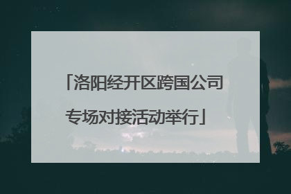 洛阳经开区跨国公司专场对接活动举行