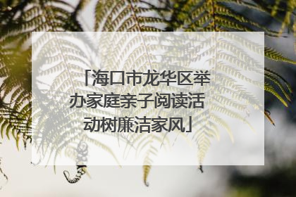 海口市龙华区举办家庭亲子阅读活动树廉洁家风