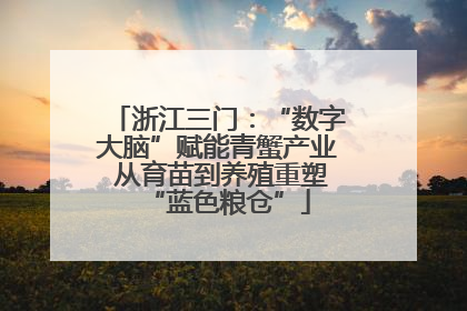 浙江三门：“数字大脑”赋能青蟹产业 从育苗到养殖重塑“蓝色粮仓”