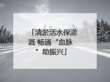清淤活水保灌溉 畅通“血脉”助振兴
