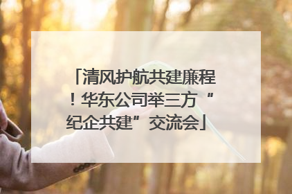 清风护航共建廉程！华东公司举三方“纪企共建”交流会