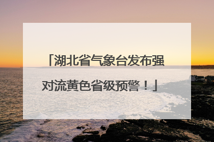 湖北省气象台发布强对流黄色省级预警！
