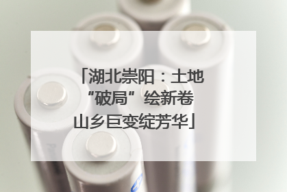 湖北崇阳：土地“破局”绘新卷 山乡巨变绽芳华