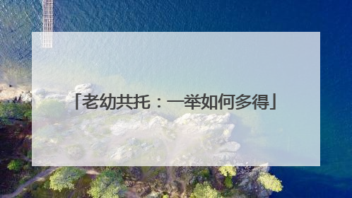 老幼共托：一举如何多得