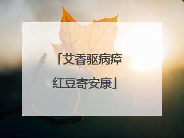 艾香驱病瘴 红豆寄安康