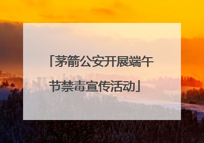 茅箭公安开展端午节禁毒宣传活动