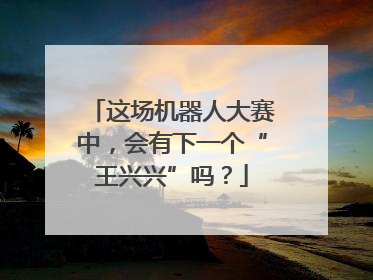 这场机器人大赛中，会有下一个“王兴兴”吗？