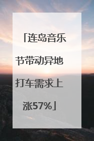 连岛音乐节带动异地打车需求上涨57%