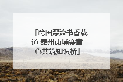 跨国漂流书香载道 泰州柬埔寨童心共筑知识桥