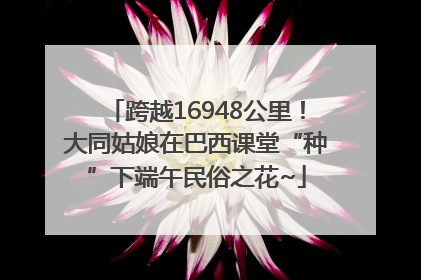 跨越16948公里！大同姑娘在巴西课堂“种”下端午民俗之花~