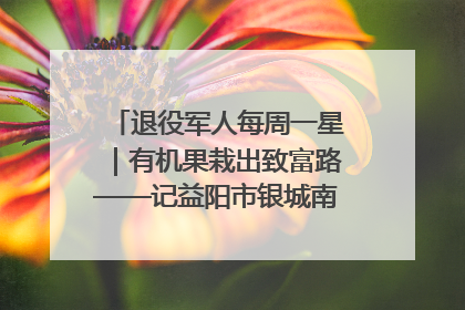 退役军人每周一星｜有机果栽出致富路——记益阳市银城南湖蔬果农民专业合作社总经理晏桂明