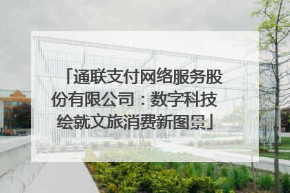 通联支付网络服务股份有限公司：数字科技绘就文旅消费新图景