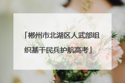 郴州市北湖区人武部组织基干民兵护航高考