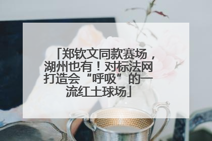 郑钦文同款赛场，湖州也有！对标法网打造会“呼吸”的一流红土球场