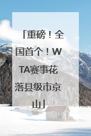 重磅！全国首个！WTA赛事花落县级市京山