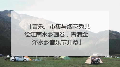 音乐、市集与烟花秀共绘江南水乡画卷，青浦金泽水乡音乐节开幕