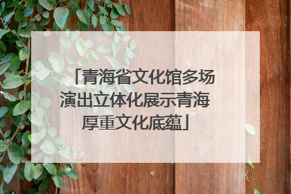 青海省文化馆多场演出立体化展示青海厚重文化底蕴