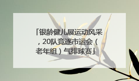 银龄健儿展运动风采,20队竞逐市运会(老年组)气排球赛