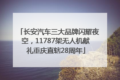 长安汽车三大品牌闪耀夜空，11787架无人机献礼重庆直辖28周年
