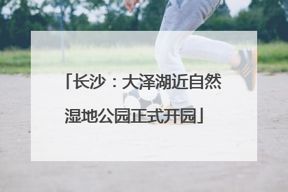 长沙：大泽湖近自然湿地公园正式开园