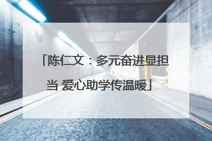 陈仁文：多元奋进显担当 爱心助学传温暖