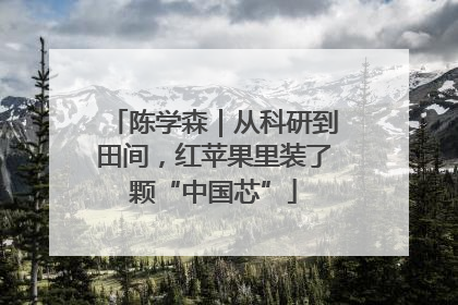 陈学森｜从科研到田间，红苹果里装了颗“中国芯”
