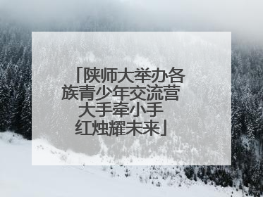 陕师大举办各族青少年交流营 大手牵小手 红烛耀未来