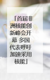 首届非洲核能创新峰会开幕 多国代表呼吁加速采用核能