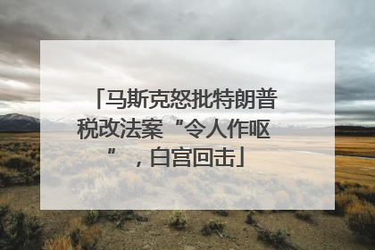 马斯克怒批特朗普税改法案“令人作呕”，白宫回击