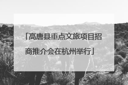高唐县重点文旅项目招商推介会在杭州举行