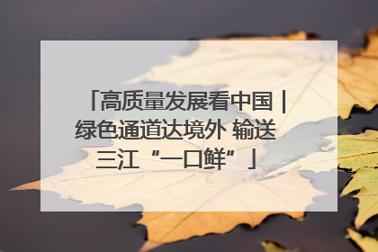 高质量发展看中国｜绿色通道达境外 输送三江“一口鲜”